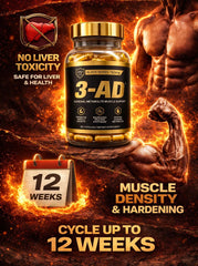 Athlete lifting weights with 3-AD Black Series suggests training support.