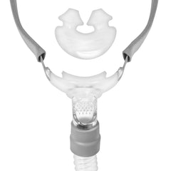 Rio II silicone cushion on the nasal pillow for gentle cheek contact and hygiene