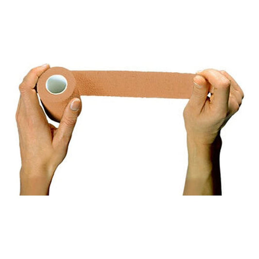 3M Coban wrap on arm illustrates secure, comfortable immobilization without clips.