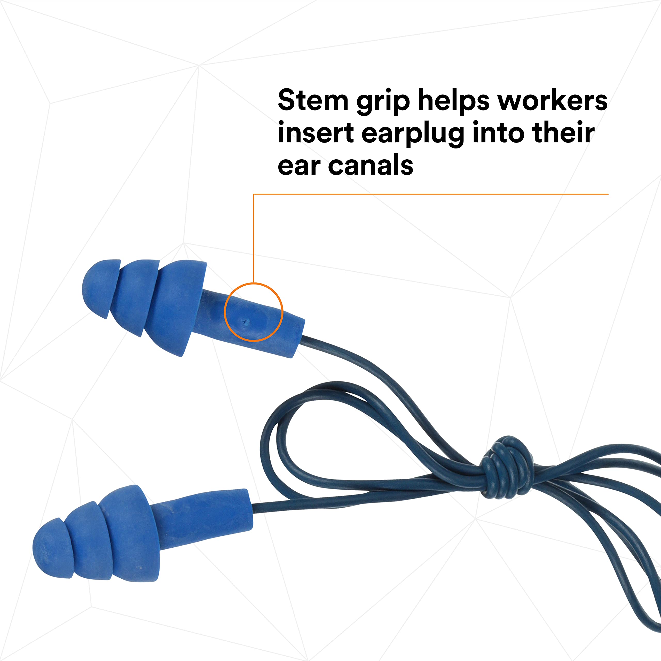 Industrial-use-only marking on 3M UltraFit ear plugs for workplace safety