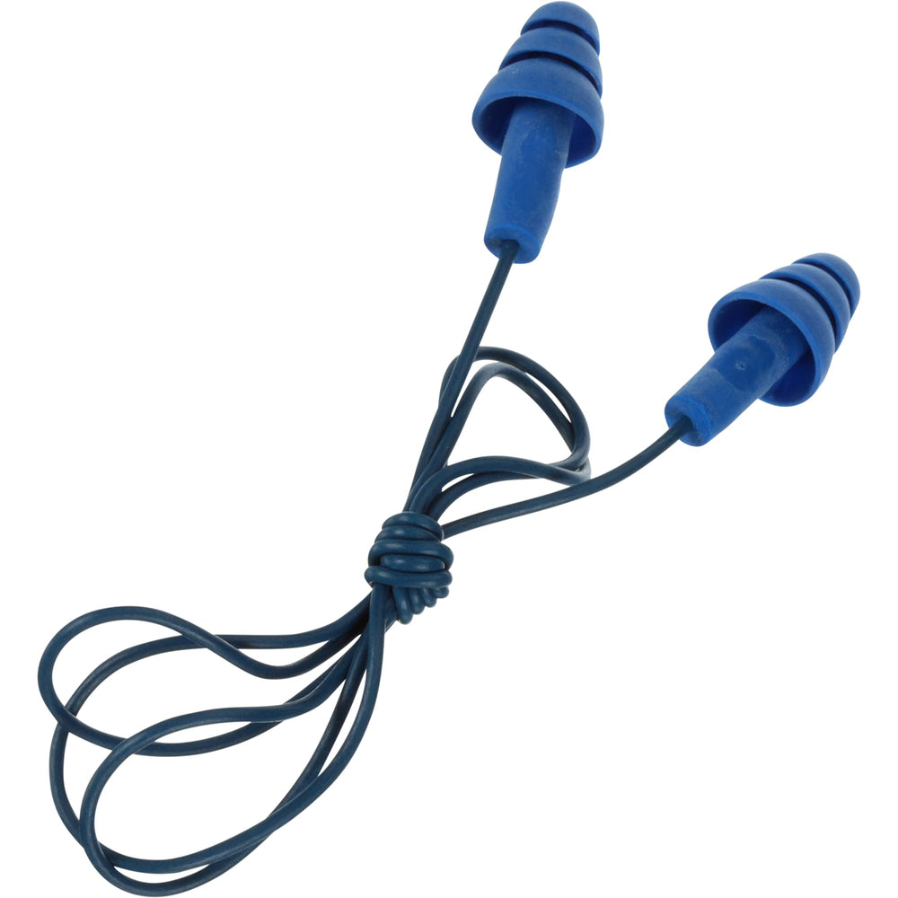 3M E-A-R UltraFit ear plugs with premolded triple-flange design for quick, comfortable insertion