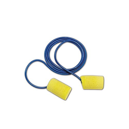 3M E-A-R classic regular corded foam earplugs offer comfortable all-day hearing protection.