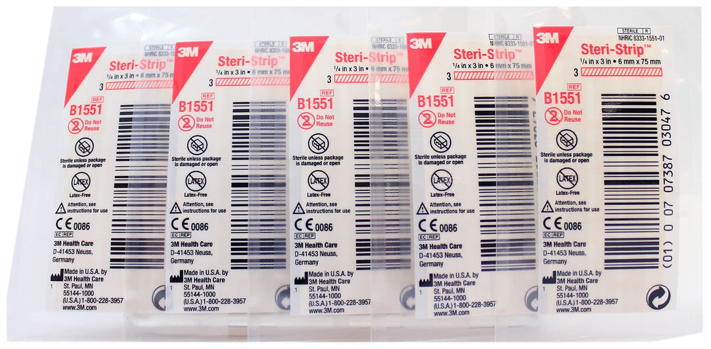 3M Steri-Strip Blend Tone Skin Closure adhesive back close-up; breathable, skin-friendly design.