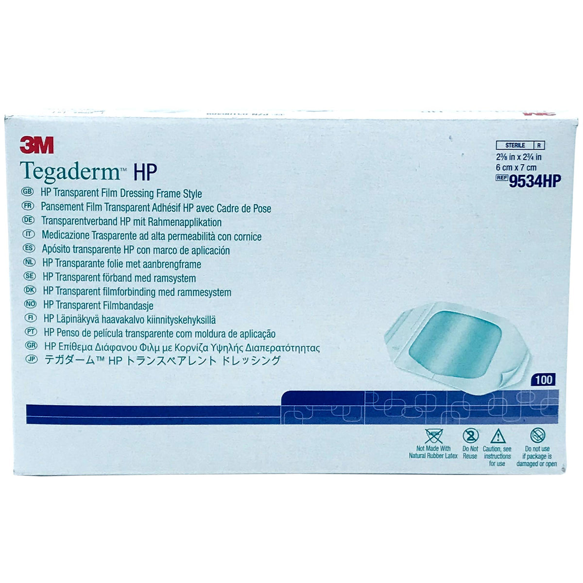 3M Tegaderm HP transparent dressing with frame delivery supports precise placement and easy wound observation.