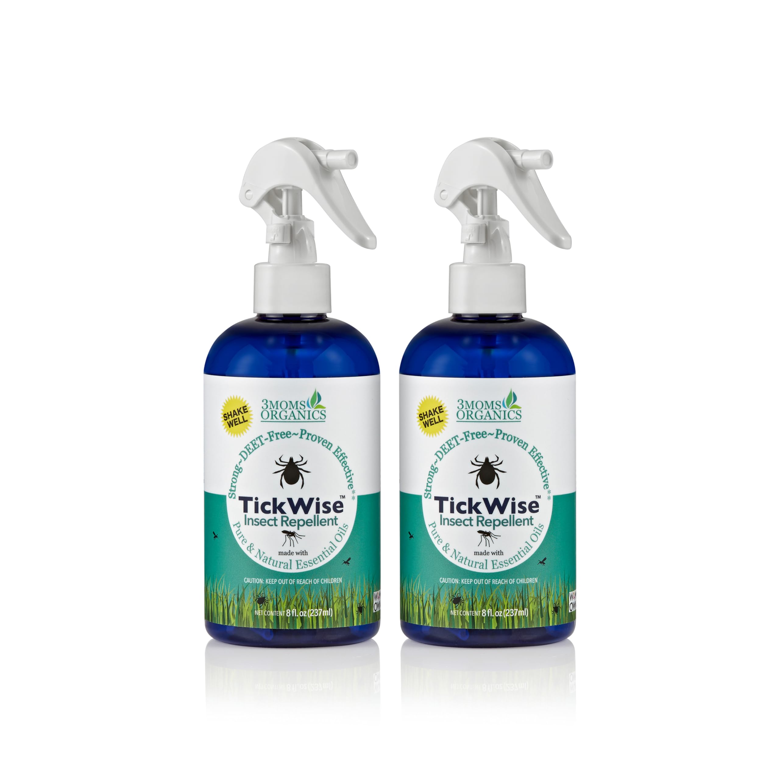 3MOMS ORGANICS TickWise 8oz bottle ready for outdoor tick protection