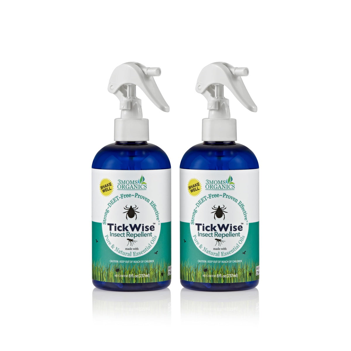 3MOMS ORGANICS TickWise 8oz bottle ready for outdoor tick protection