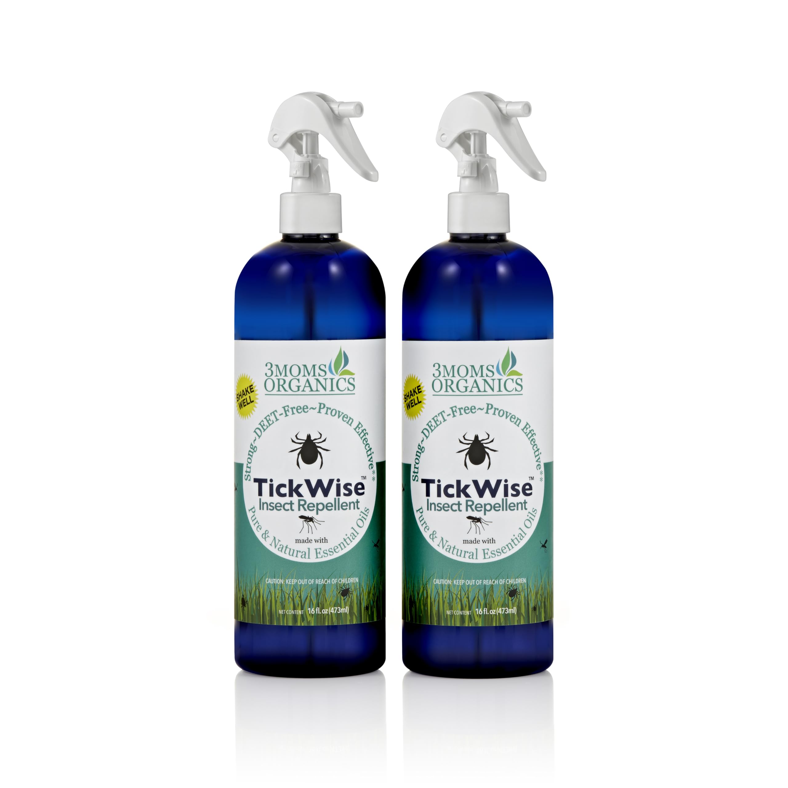 TickWise bottle in outdoor setting providing plant-based protection for the family.