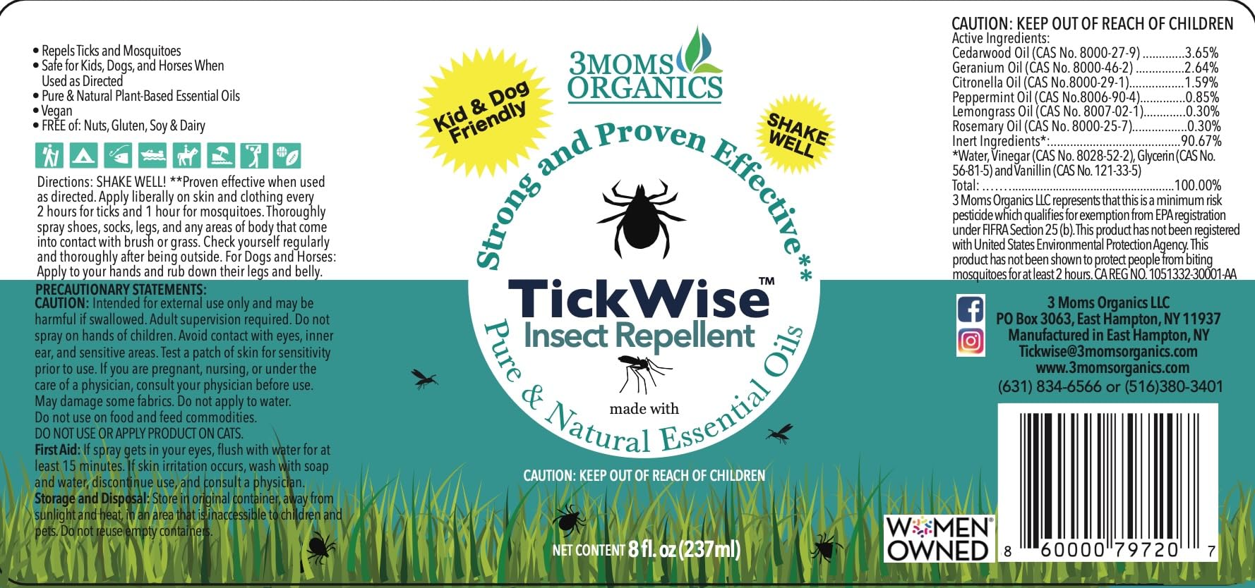 Close-up of TickWise ingredients cedarwood and geranium in focus