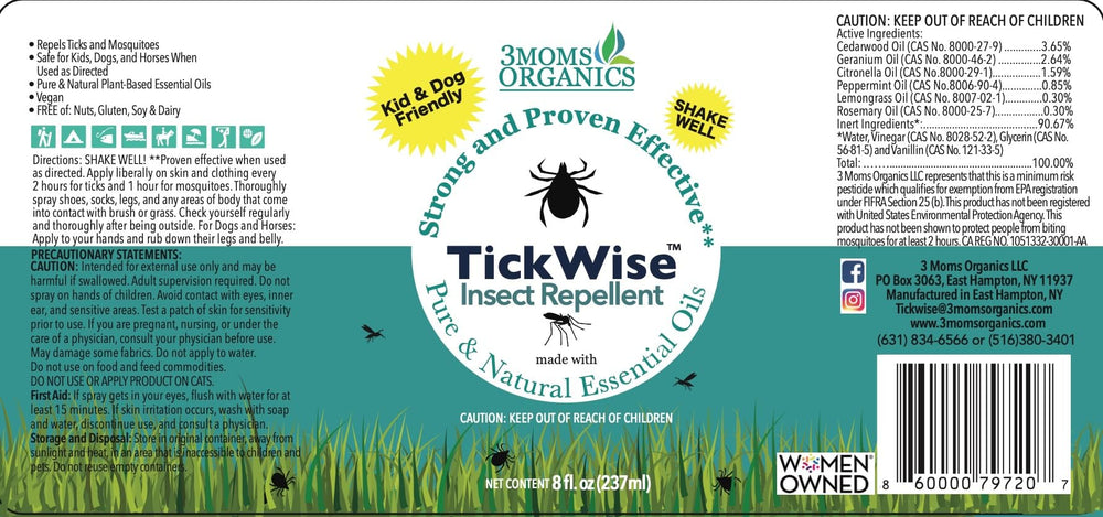 Close-up of TickWise ingredients cedarwood and geranium in focus