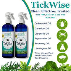 Dog-friendly TickWise applied to a dog's collar for outdoor safety.