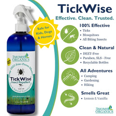 TickWise ingredients cedarwood geranium citronella highlight natural plant oils