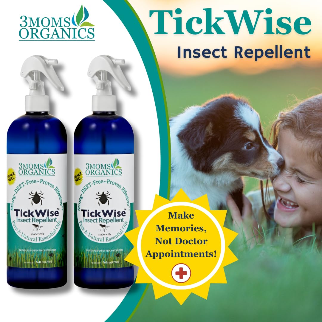 USA-made TickWise packaging on a kitchen counter.
