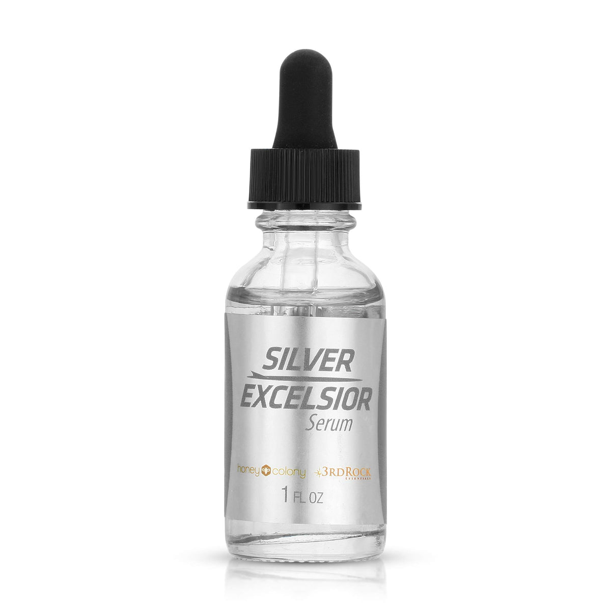 3rd Rock Essentials Silver Excelsior Serum bottle for immune support and daily wellness