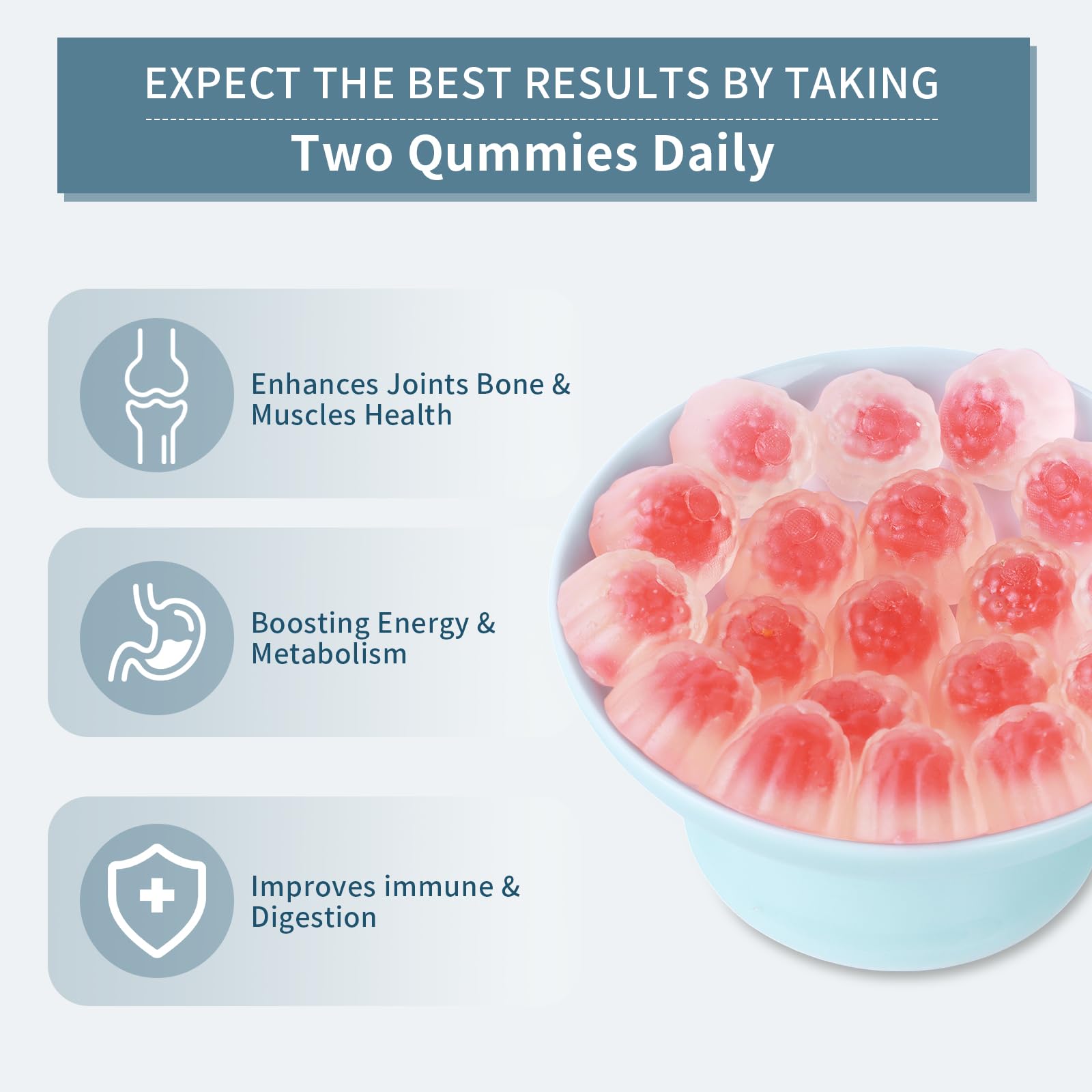 Gluten-free and gelatin-free 4 BIRDIES GOLF collagen gummies for daily use.