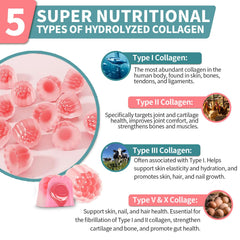 Strawberry-flavored collagen gummies from 4 BIRDIES GOLF for radiant skin and nails.