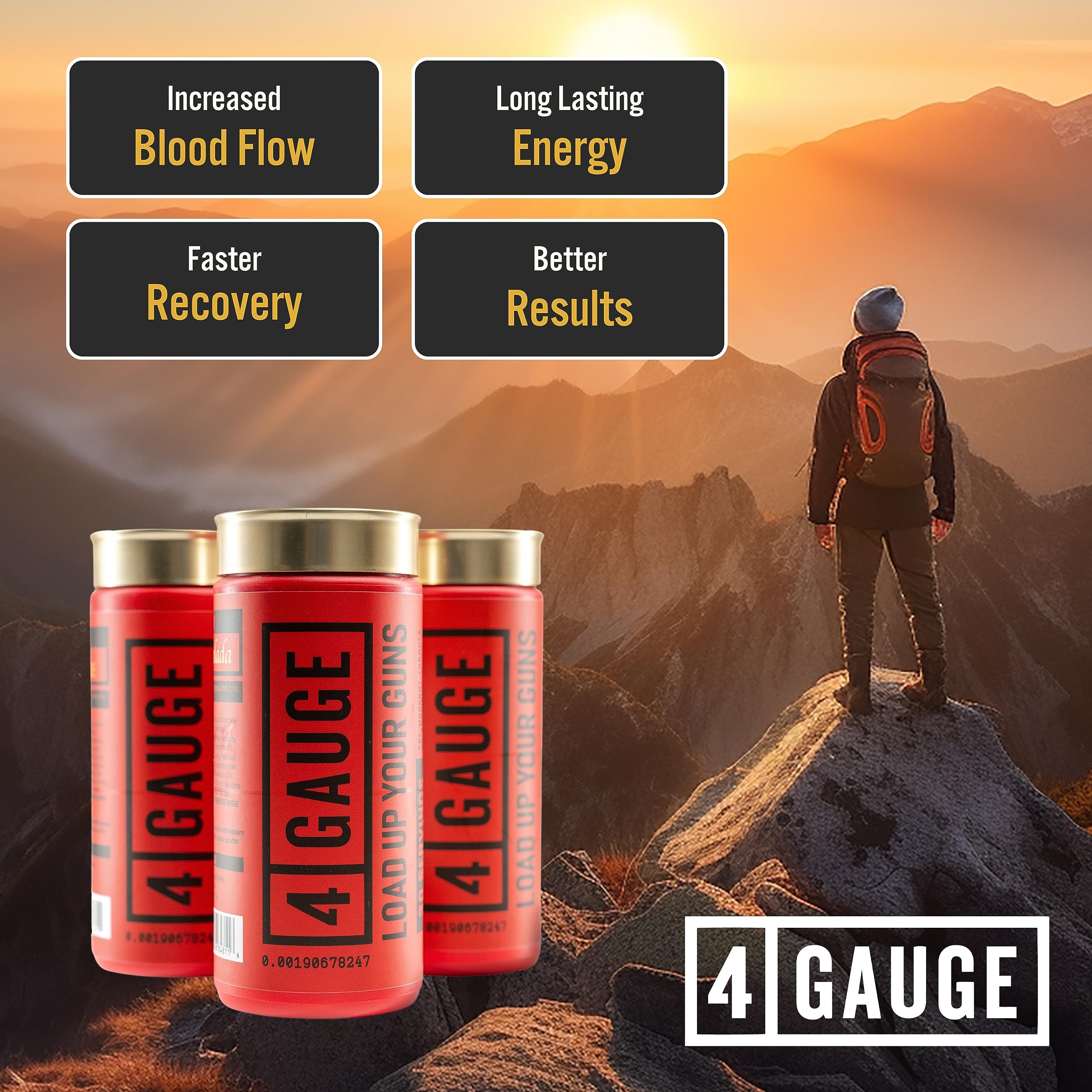 Scoop from 4 Gauge Natural Preworkout dispensed into water for quick mix