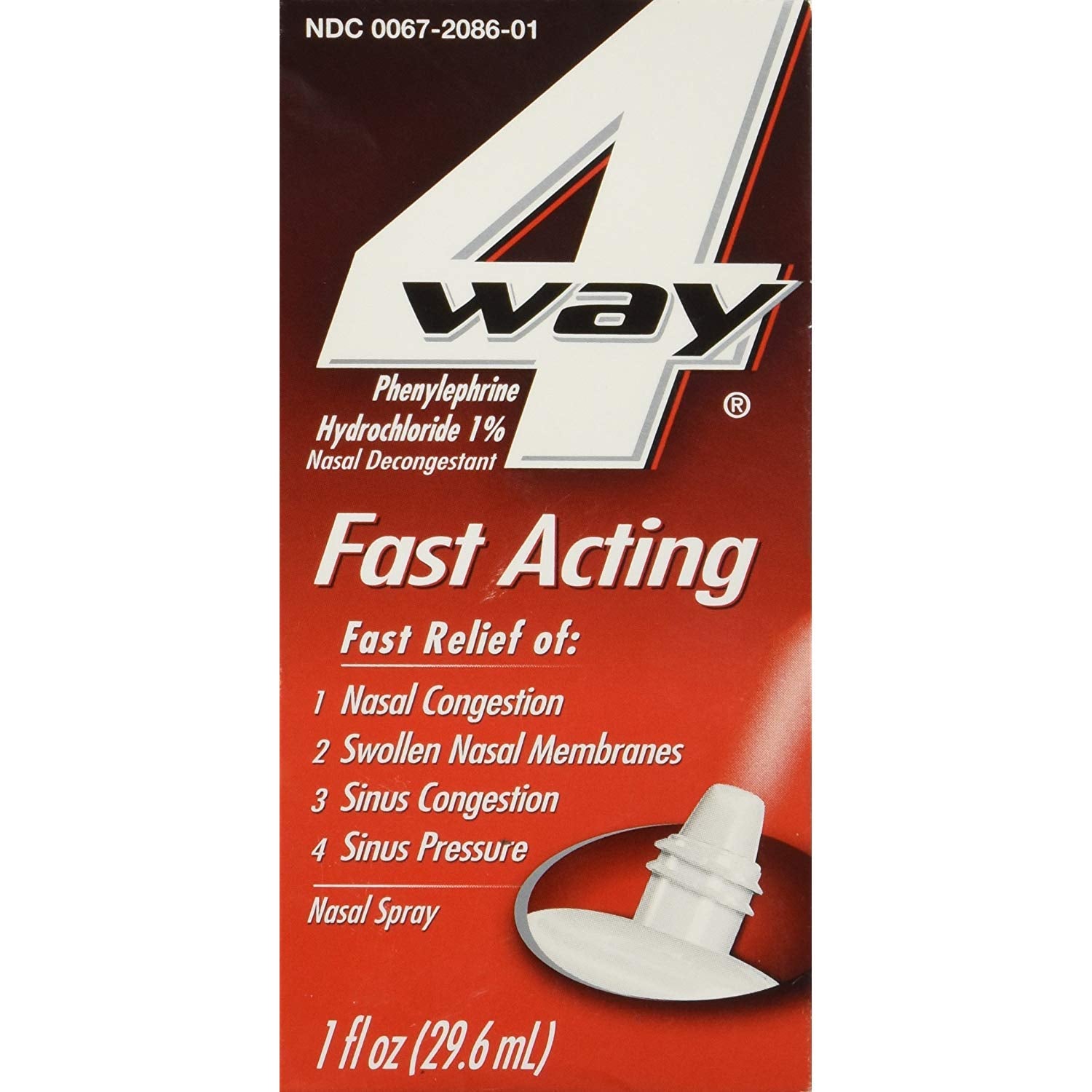 4-Way Fast Acting Nasal Spray bottle for fast nasal congestion relief