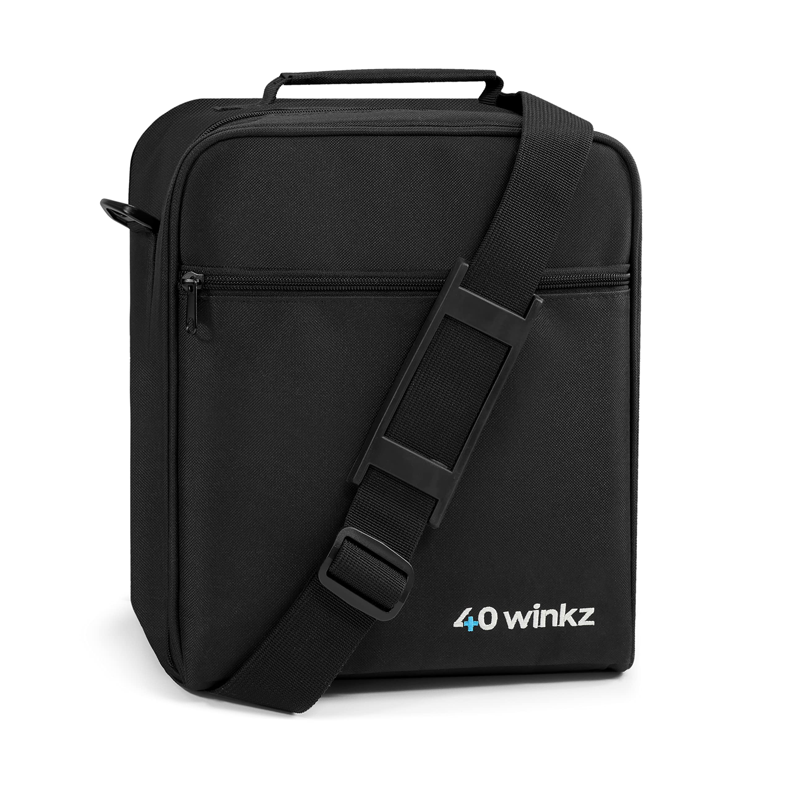 40Winkz CPAP travel bag attaches to luggage for easy airport transport.