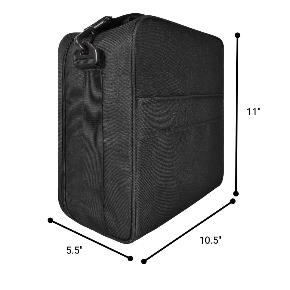 40Winkz CPAP travel bag removable divider keeps components organized on trips.