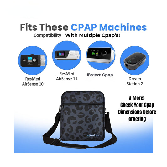 Adjustable strap on 40Winkz CPAP travel bag for easy carrying