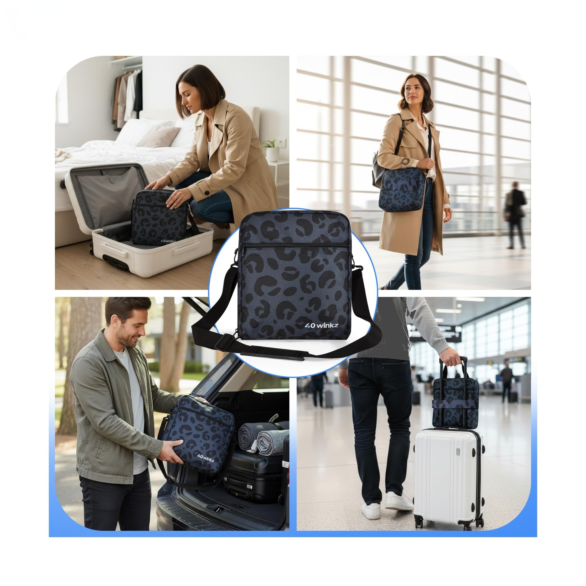 Durable fabric on 40Winkz CPAP travel bag withstands daily use