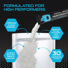 4D Clean Energy hydration glass with mixed drink highlighting hydration boost.