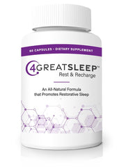 4GreatSleep Rest & Recharge bottle front view for a restful night