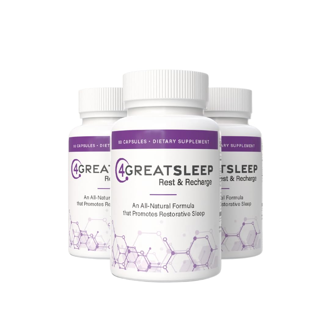 4GreatSleep bottle front view suggesting calm nights and natural sleep support