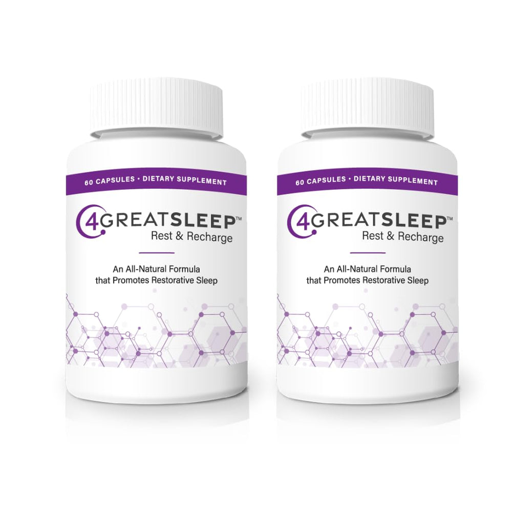 4GREATSLEEP bottle packaging communicates premium quality for restful-night routines.