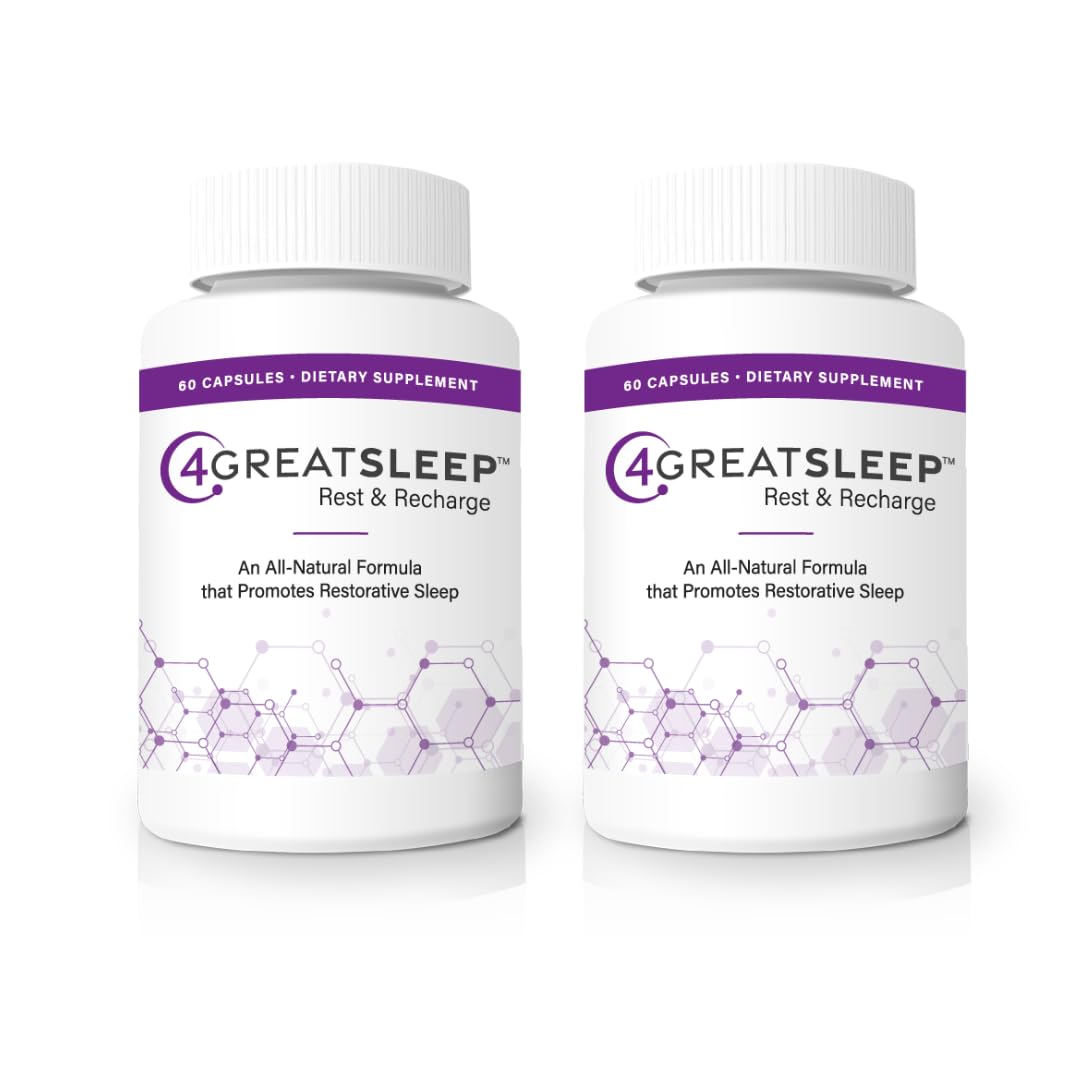 4GREATSLEEP bottle packaging communicates premium quality for restful-night routines.
