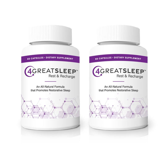 4GREATSLEEP bottle packaging communicates premium quality for restful-night routines.
