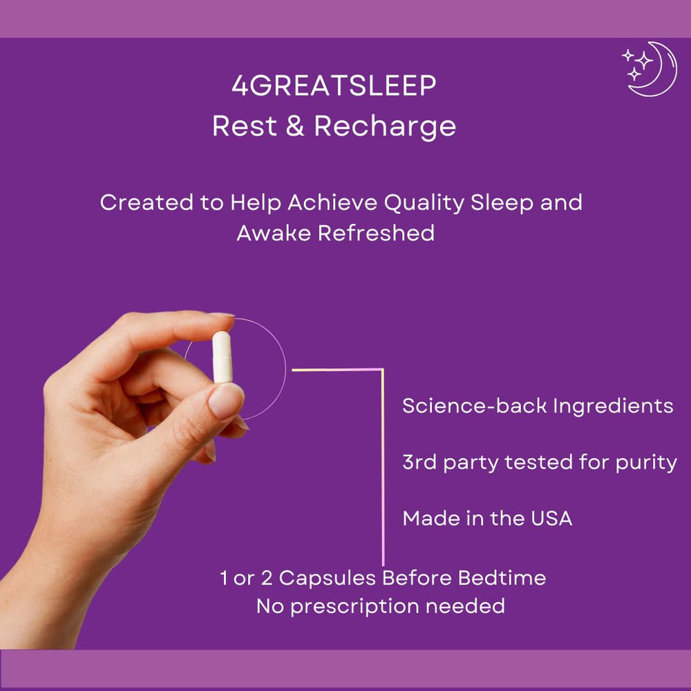 4GreatSleep ingredients blend highlighting calming herbs