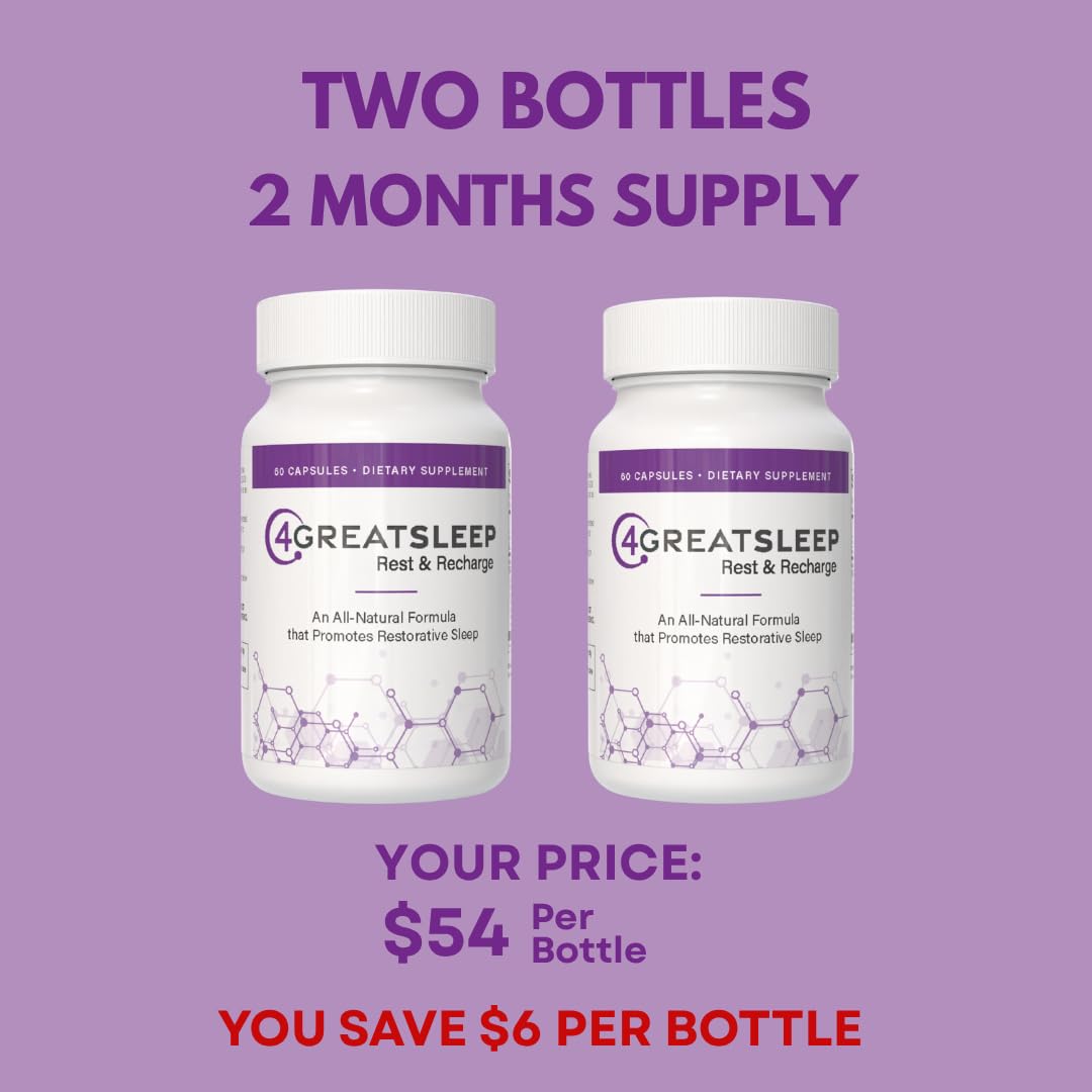 Ingredients label detail highlights natural herbs and minerals in 4GREATSLEEP.