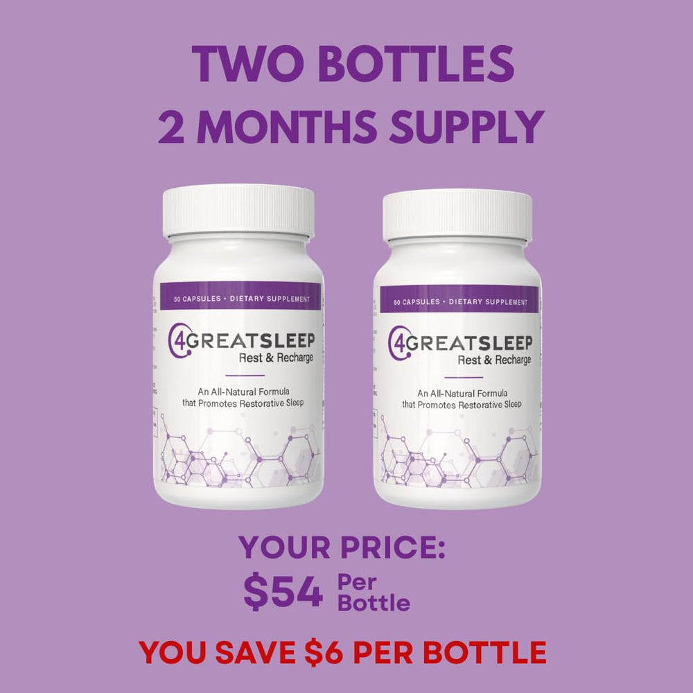 Ingredients label detail highlights natural herbs and minerals in 4GREATSLEEP.