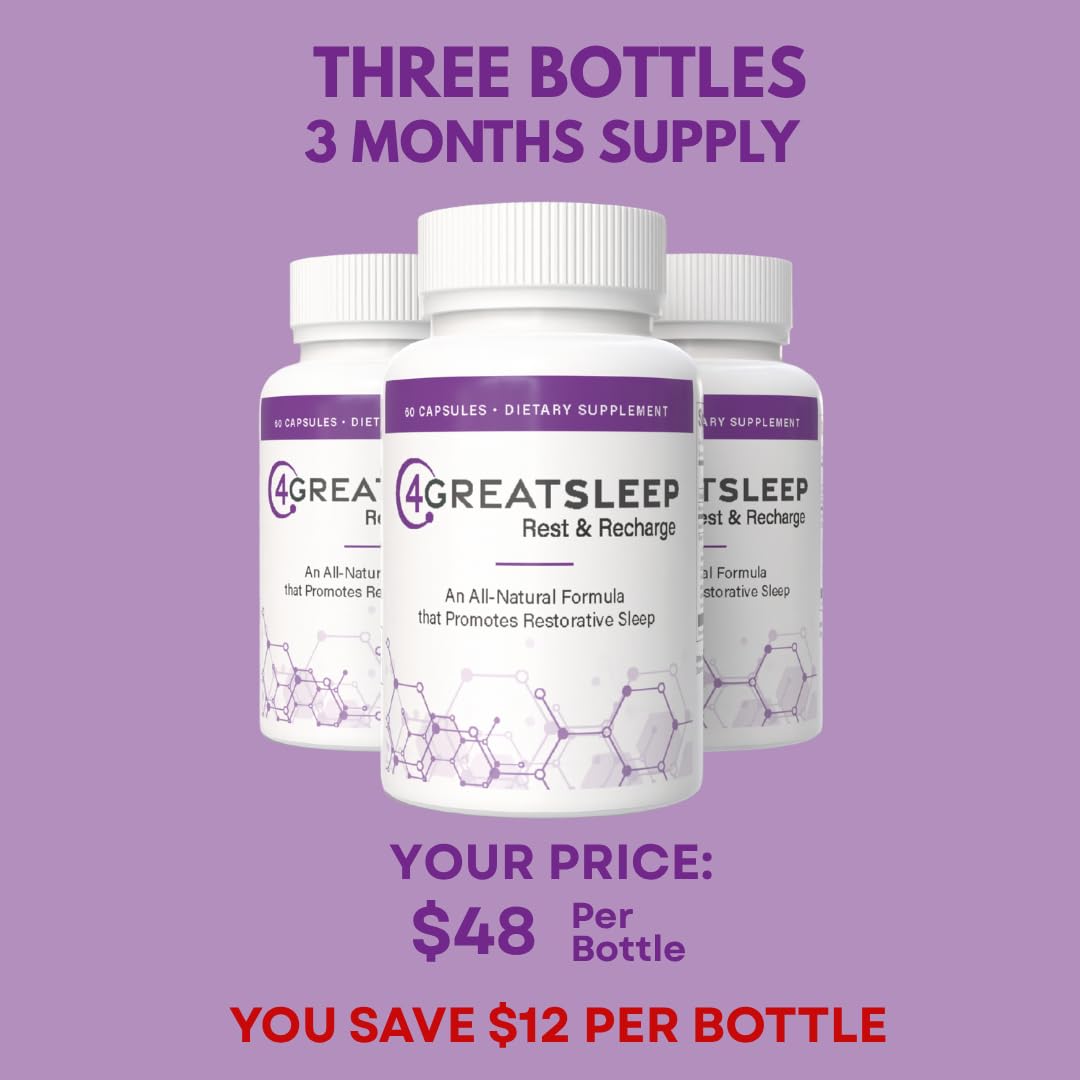 4GreatSleep made in USA packaging on a nightstand for a reliable bedtime routine