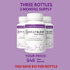 4GreatSleep made in USA packaging on a nightstand for a reliable bedtime routine