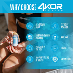 4KOR Shea butter and Arnica Montana image emphasizing gentle recovery touch.