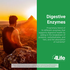 4Life Digestive Enzymes capsules ready to take with meals for ease.