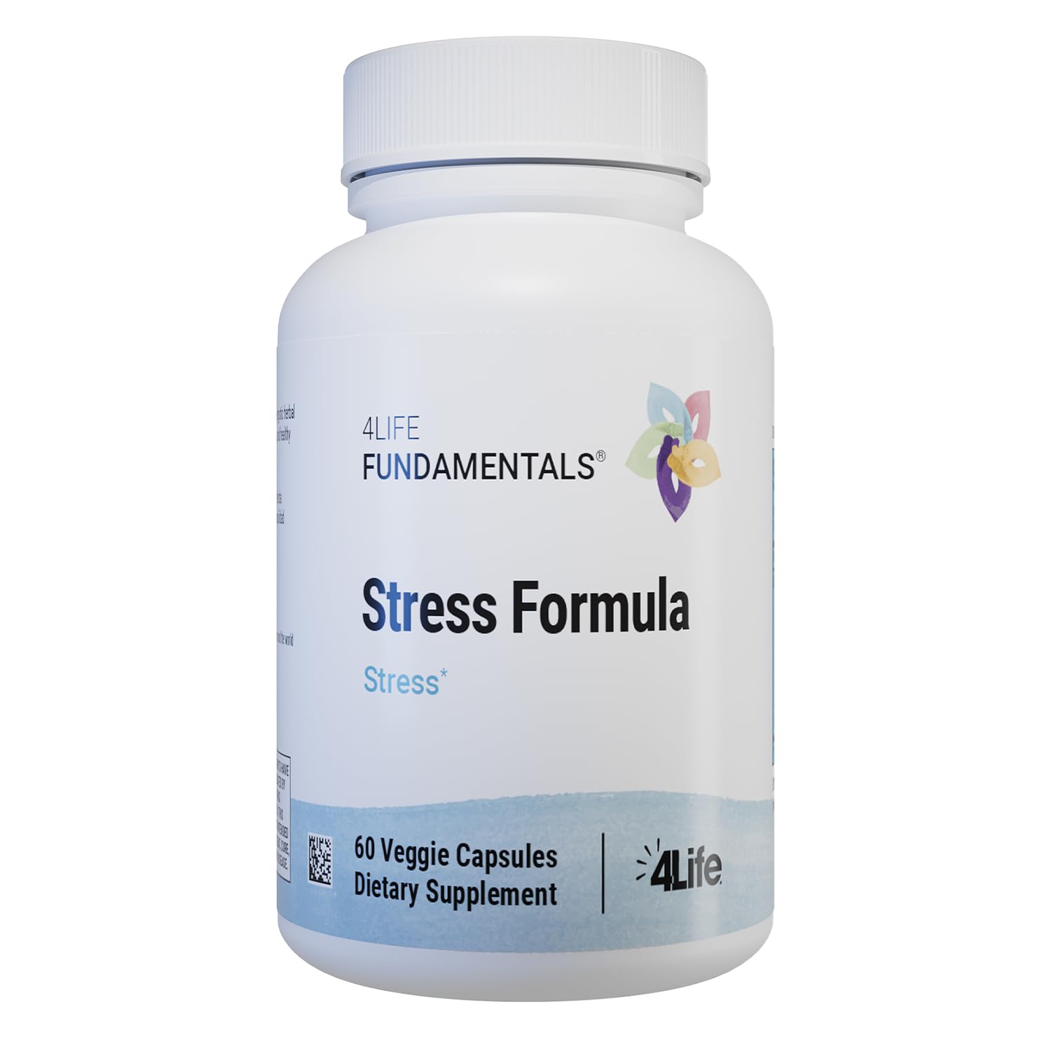 4Life Stress Formula bottle cap close-up for calming support