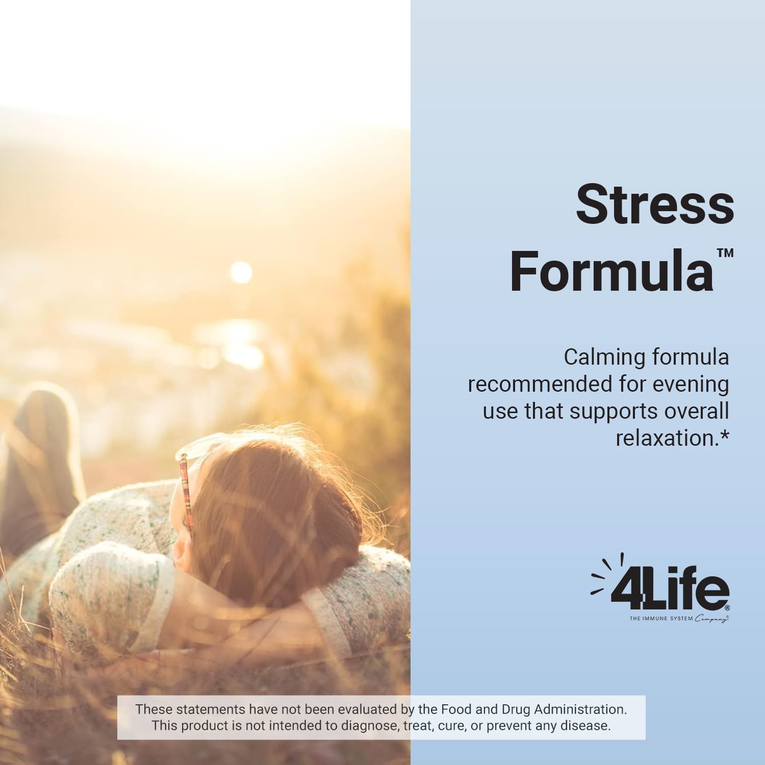 4Life Stress Formula capsules in hand for easy daily use