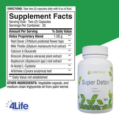 4Life Super Detox bottle being poured for easy daily use