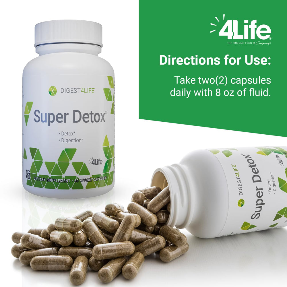 4Life Super Detox label highlights calcium D-glucarate for detox pathways
