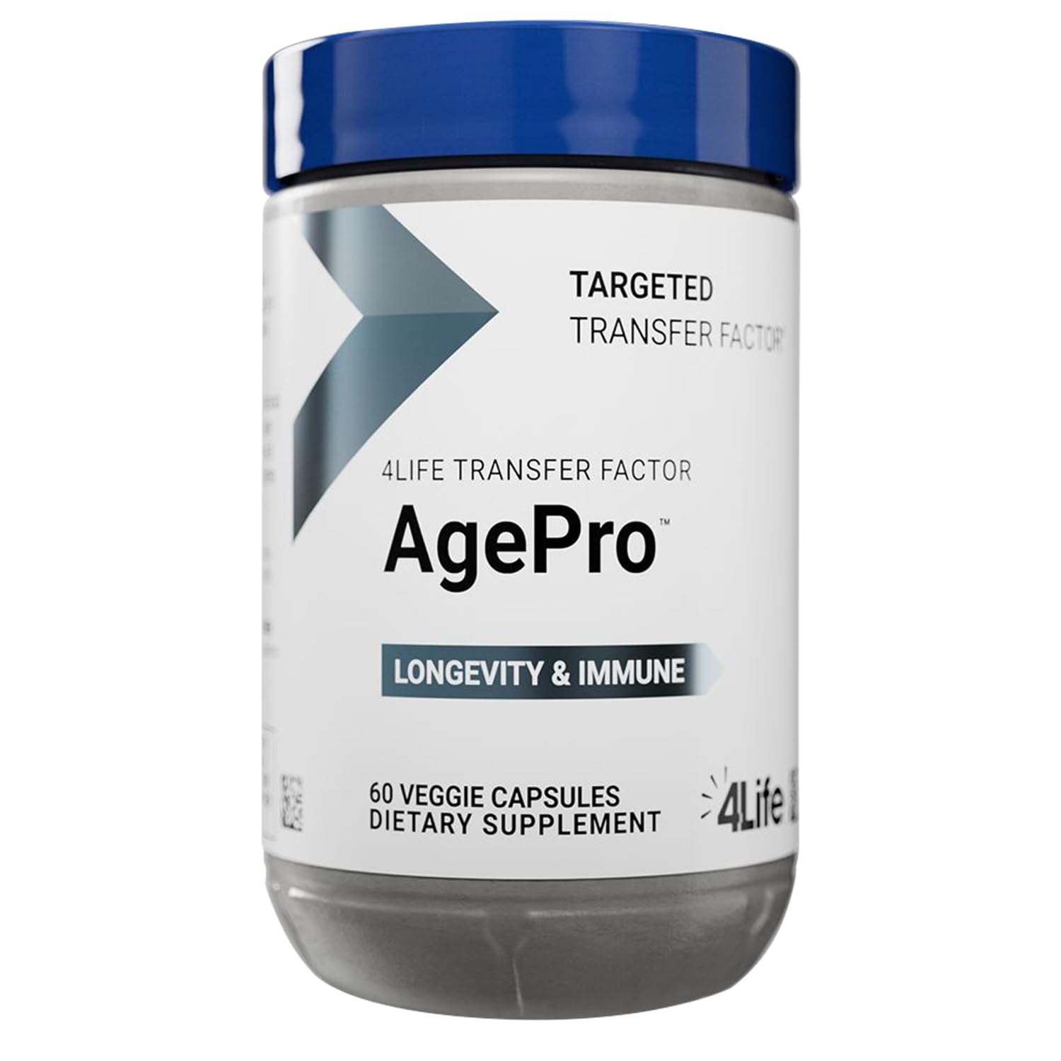 4Life Transfer Factor AgePro bottle front for immune support and healthy aging.