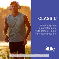 4Life Transfer Factor Classic packaging showing family-friendly daily use
