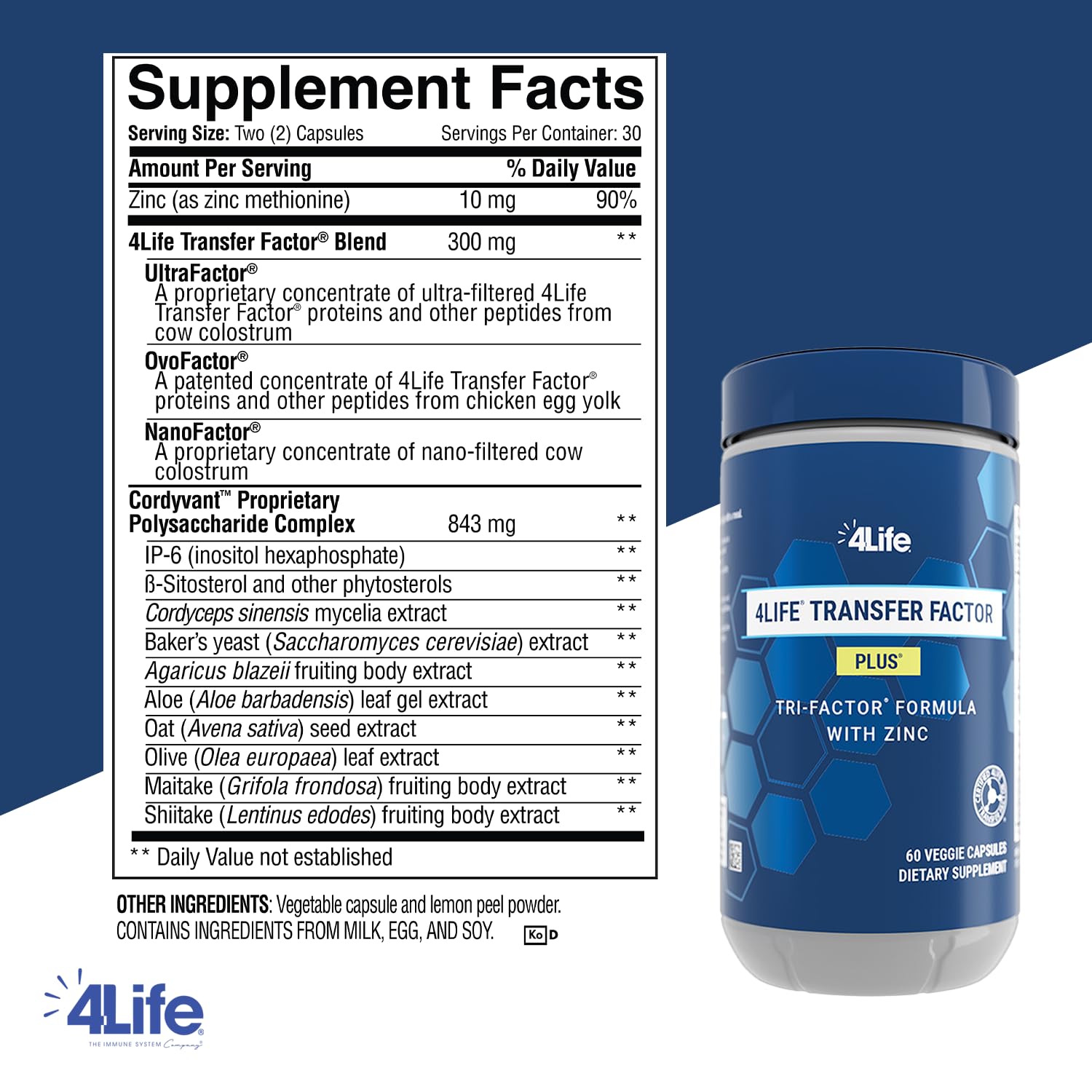 4Life Transfer Factor Plus veggie capsules for easy daily wellness.