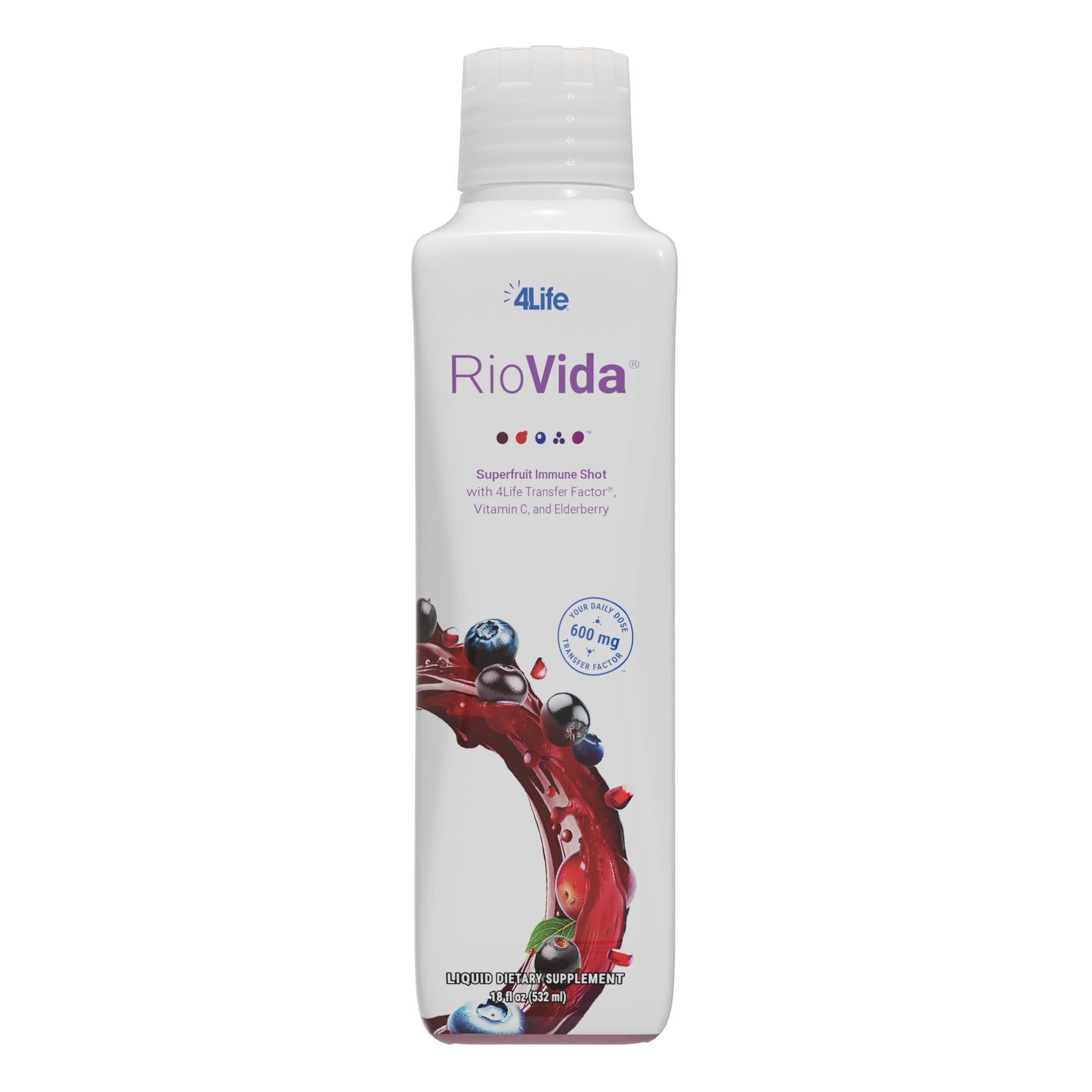 4Life RioVida bottle featuring Tri-Factor formula for daily immune support