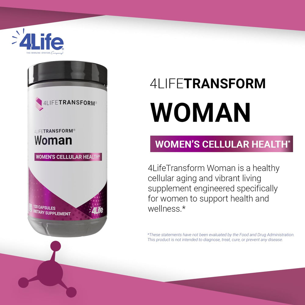 4Life Transform Woman evening primrose extract emphasizes skin-friendly nutrition.