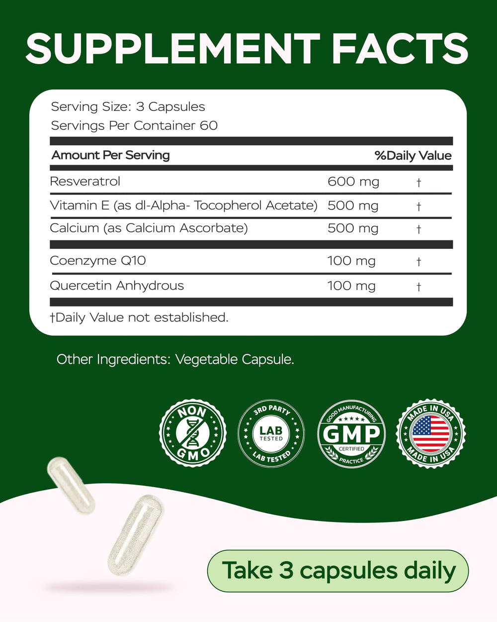 4Well Resveratrol quercetin capsule enhancing absorption