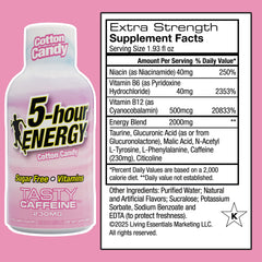 5-hour ENERGY cotton candy shot being poured for fast alertness