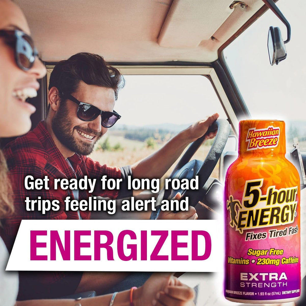 5-hour ENERGY Hawaiian Breeze pack ready for traveling and busy days.